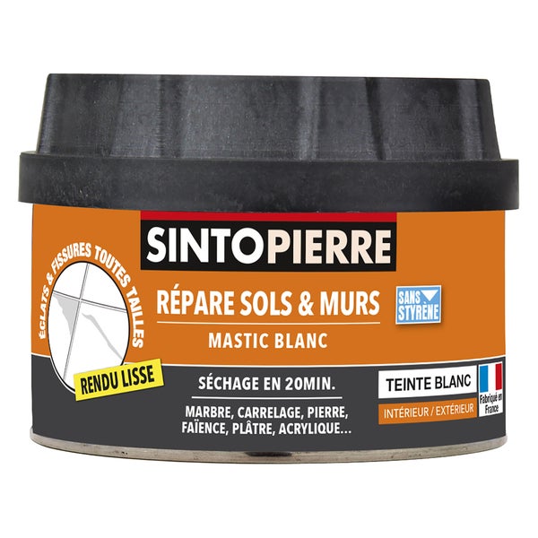 Mastic reparation Sintopierre blanc boite 280g/170ml