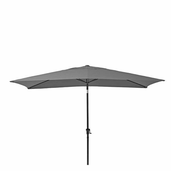 Parasol pied central NATERIAL Avea gris rectangulaire, L.300 x l.200 cm
