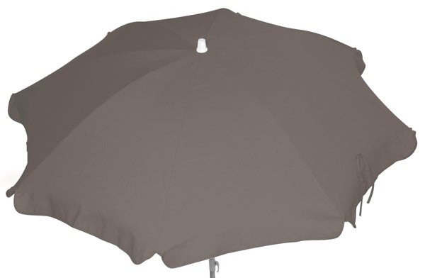 Parasol droit Feria taupe rond, L.200 x l.200 cm