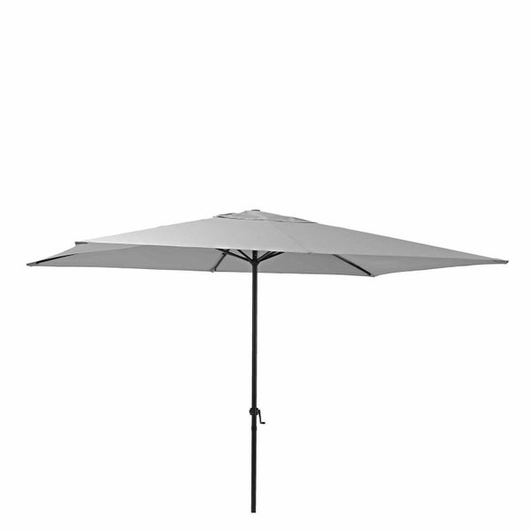 Parasol pied central Polar anthracite rectangulaire, L.300 x l.194 cm