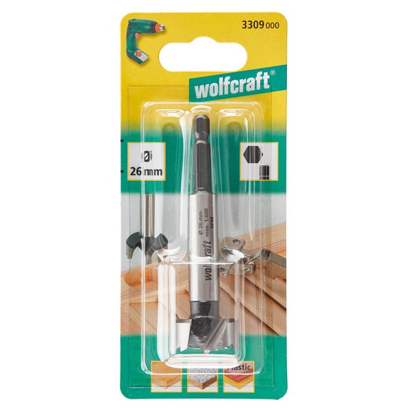 Fraise encastrement Diam.26 mm WOLFCRAFT
