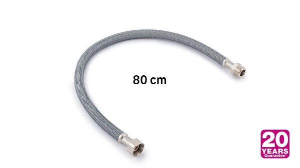 Flexible d'alimentation 80 cm mâle / femelle 12 x 17 polyéthylène ondulé 20 ans
