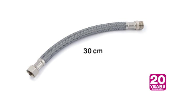 Flexible d'alimentation 30 cm mâle / femelle 20 x 27 polyéthylène ondulé 20 ans