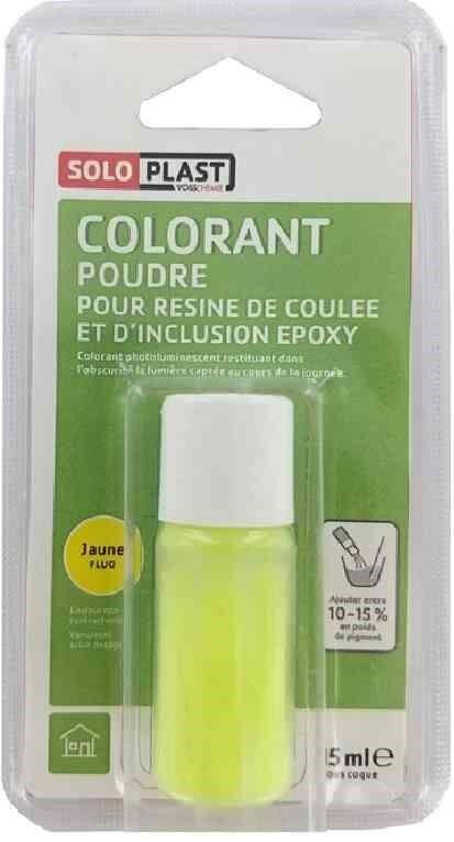 Colorant pour résine époxy en poudre SOLOPLAST 15ml jaune fluo