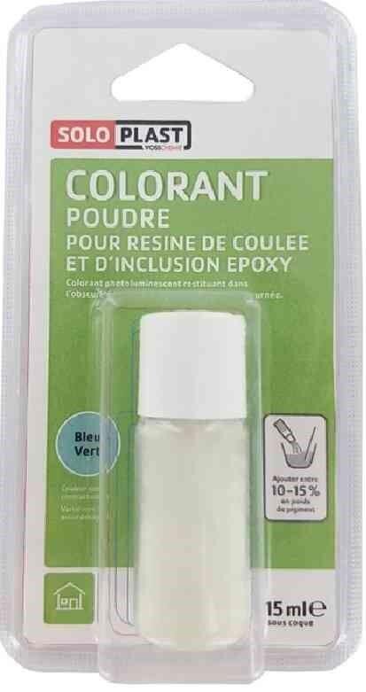 Colorant pour résine époxy en poudre SOLOPLAST 15ml bleu vert