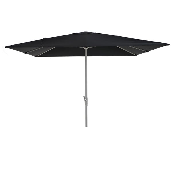 Parasol droit carré, NATERIAL Aura, L.285 x l.285 cm, gris