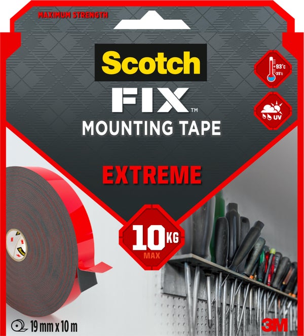 Double Face Extrême 10m x 19mm Fix 3M blanc