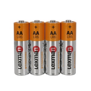 Lot de 4 piles alcaline aa, 1.5 V, LEXMAN