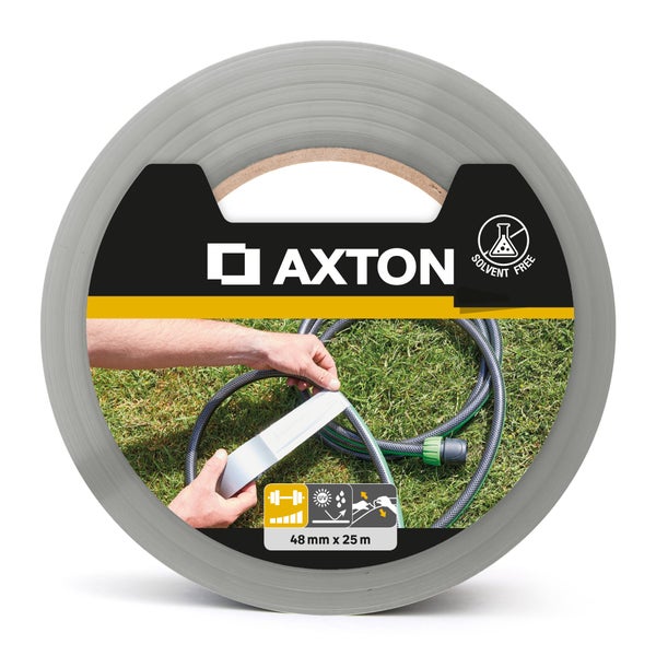 Ruban adhésif, AXTON, L.25 m x l.48 mm, gris / argent