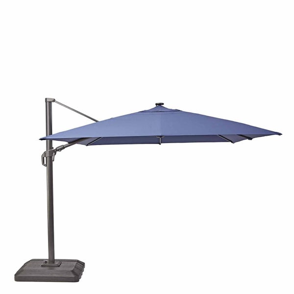 Parasol déporté LED+Pied marin Sonora II NATERIAL, L.391 x l.282 cm