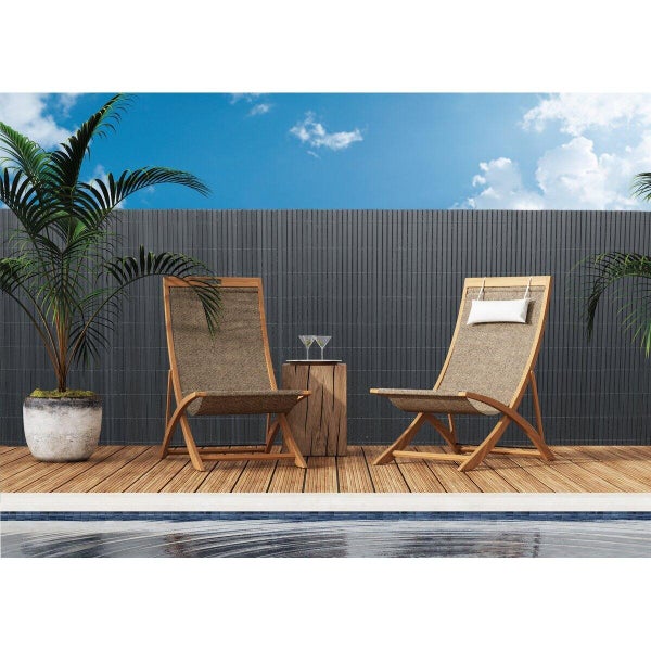 Canisse pvc lames de 19 mm, 1 x 3 m, anthracite